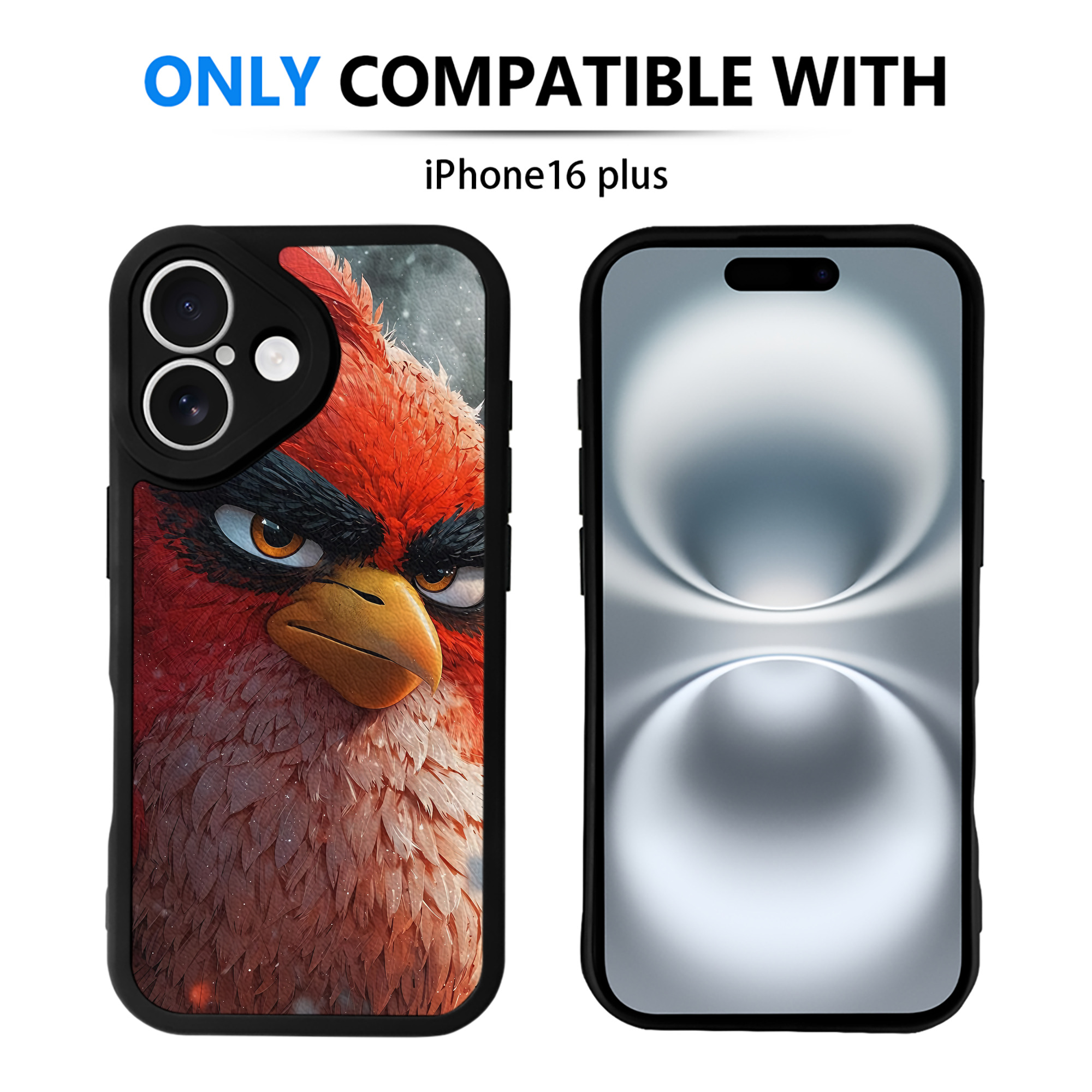 （画像用） Angry Birds アングリーバード 【iPhone 16シリーズ対応】シリコンスマホケース（レザー調） 材質：シリコン